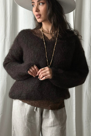 Mohair heaven neule, espresso