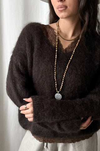 Mohair heaven neule, espresso