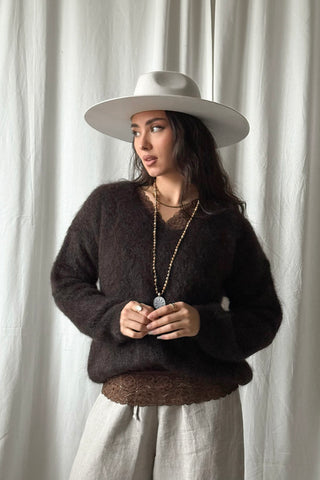 Mohair heaven neule, espresso