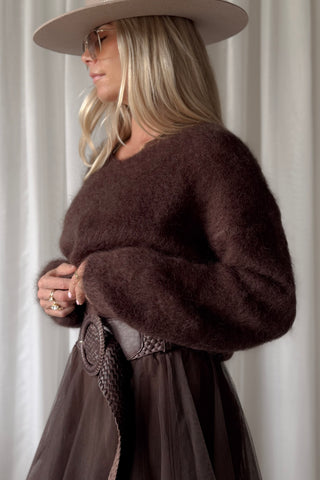 Mohair heaven jumper, espresso