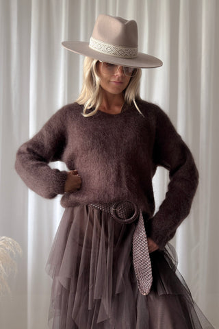 Mohair heaven jumper, espresso