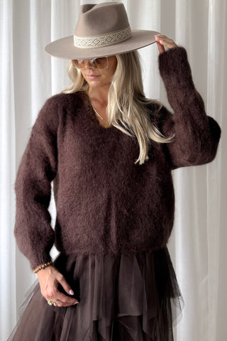 Mohair heaven jumper, espresso