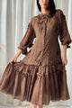Monique dress, coffee 