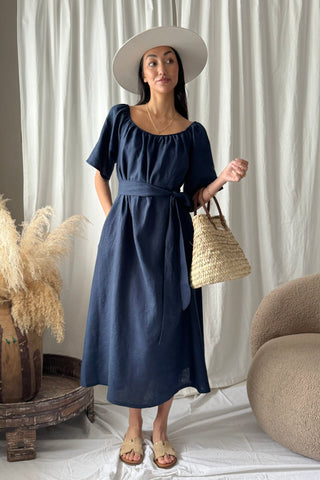 Moraira pellavamekko, navy