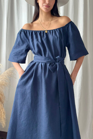 Moraira pellavamekko, navy