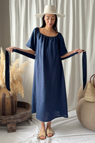 Moraira pellavamekko, navy