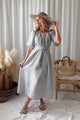 Moraira linen dress, blue stripe