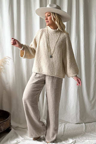 Moya neule, luonnonvalkoinen