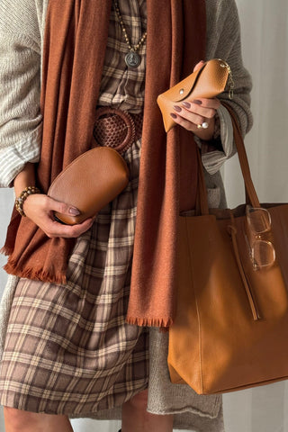 Leather Eyeglass Case, cognac