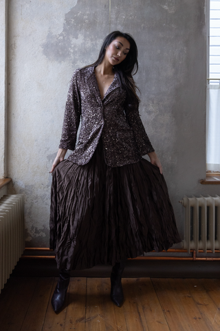 Obsession paljettibleiseri, coffee