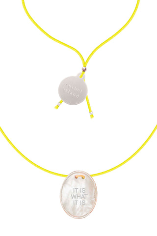 It is what it is, mother of pearl pendant necklace