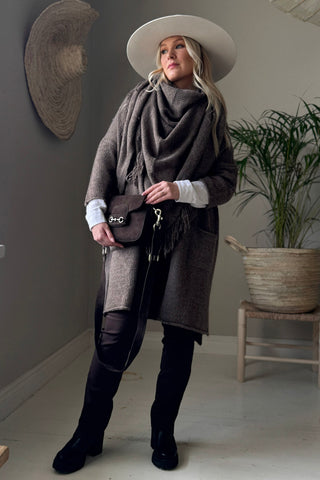 Nolan neulehuivi, taupe