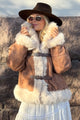 Northern Luxe denim jacket, caramel
