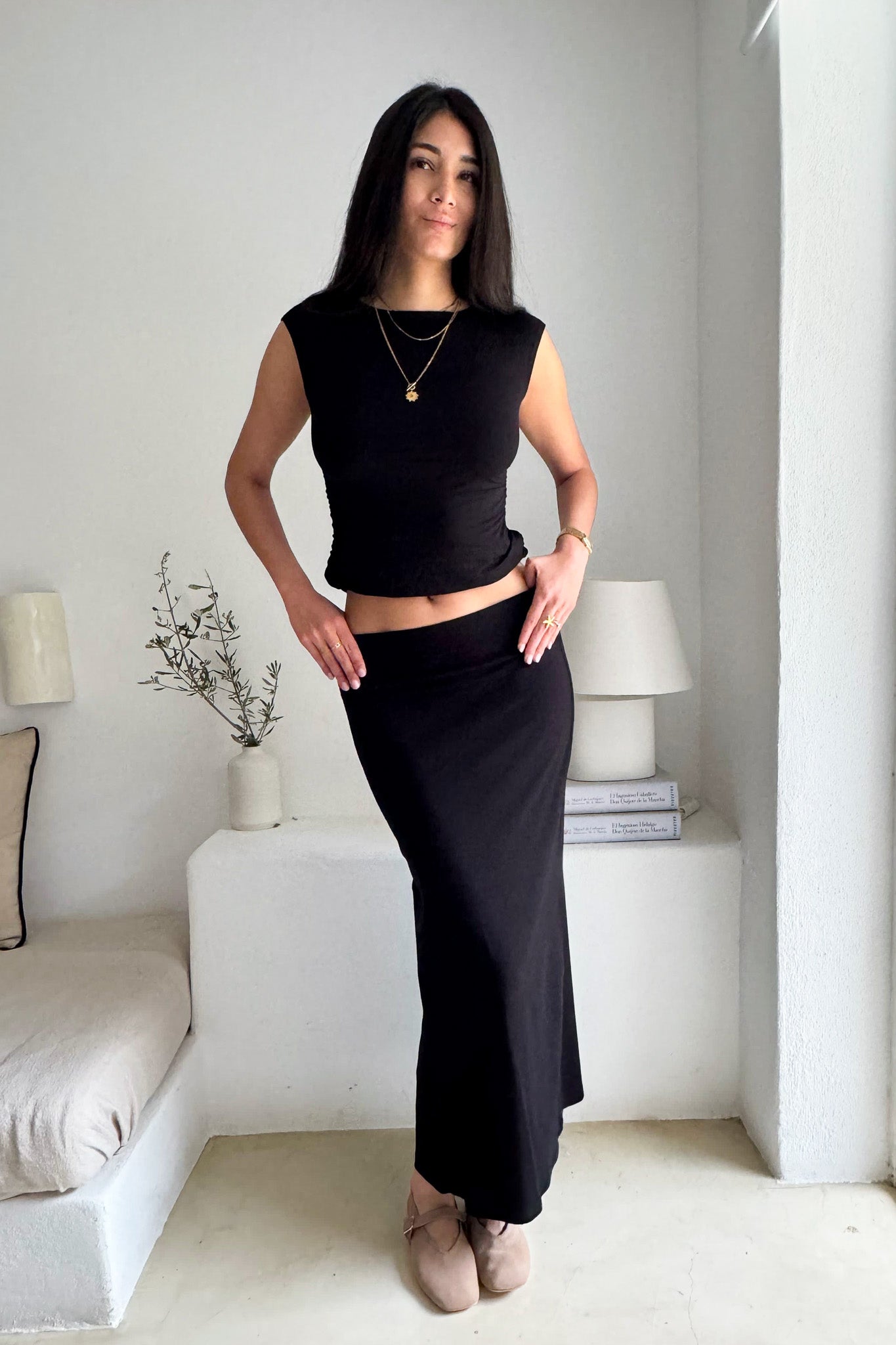 Bamboo Nova skirt, black – BYPIAS - Main Image