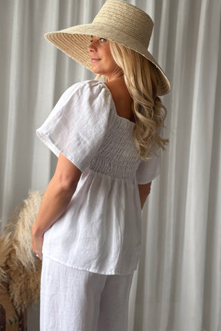 Oaklyn pellavapaita, valkoinen