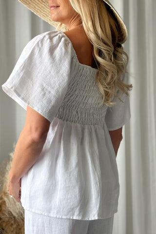 Oaklyn pellavapaita, valkoinen