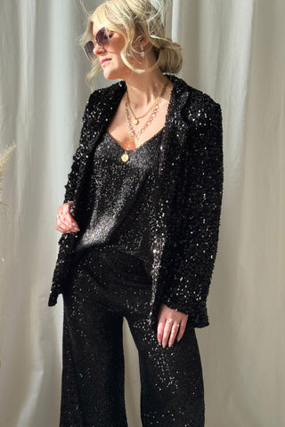 Obsession paljettibleiseri, musta