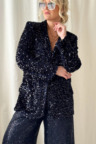 Obsession paljettibleiseri, midnight blue