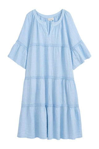 Octavia Linen dress, light blue