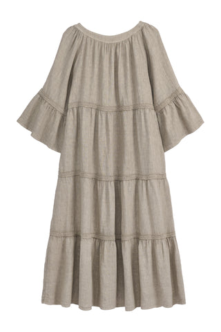 Octavia linen dress, taupe