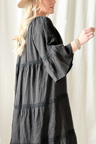 Octavia pellavamekko, musta