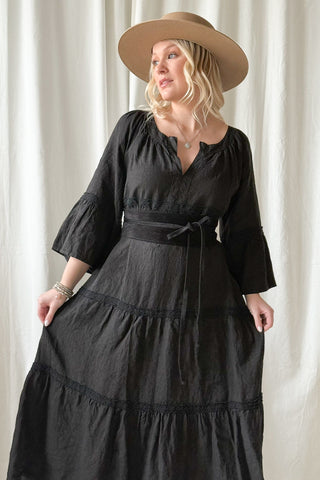 Octavia pellavamekko, musta