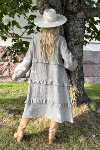 Olivine linen dress, taupe