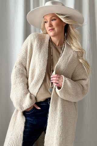 One Fine Day neuletakki, luonnonvalkoinen