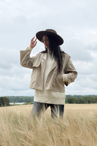 Oxford trenssitakki, beige