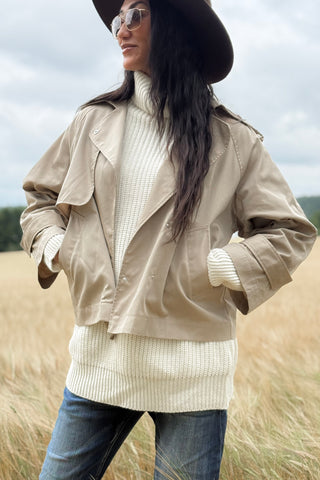 Oxford trenssitakki, beige