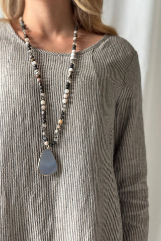 Kairin pellavamekko, pinstripe