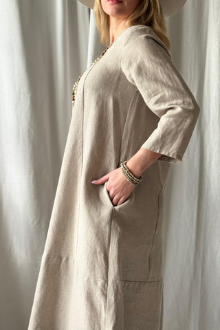 Kairin linen dress, natural