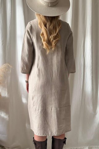 Kairin linen dress, natural