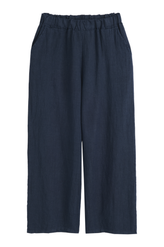 Paloma linen pants, navy