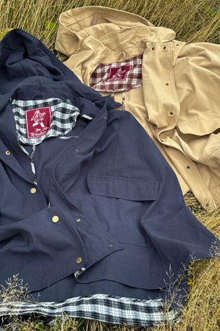 Parka Poncho jacket, navy