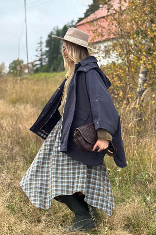 Parka Poncho jacket, navy