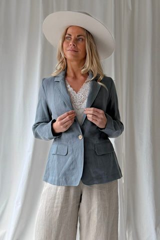 Pellavableiseri, smokey blue