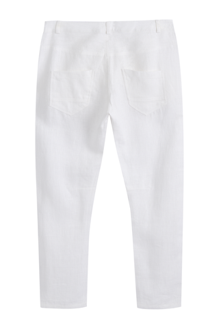 Linen pants tease men, white
