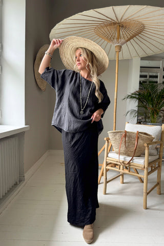 Pencil pellavahame, musta