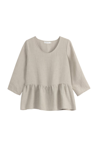 Peplum pellavapaita, natural