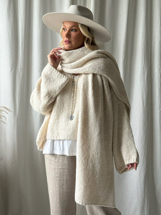 Philo neule, luonnonvalkoinen