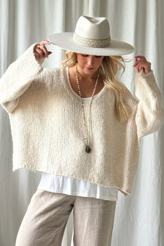 Philo neule, luonnonvalkoinen