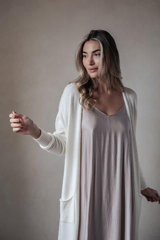 Pure Ease neuletakki, luonnonvalkoinen