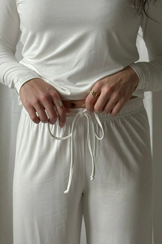 Bamboo Relax housut, valkoinen