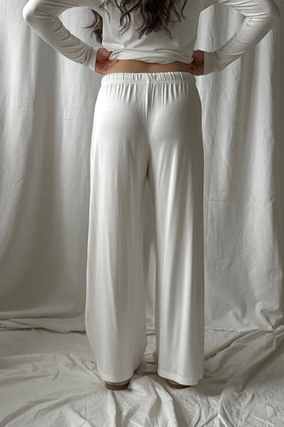 Bamboo Relax housut, valkoinen