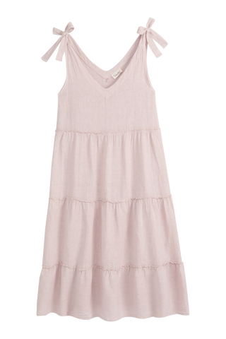 Riviera Romance linen dress, light pink