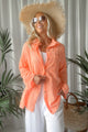 Riviera Stripe puuvillapaita, orange