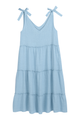Riviera Romance linen dress, aqua