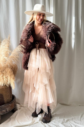 Rosie tyllihame, light beige