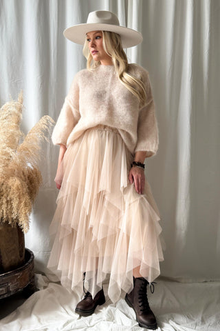 Rosie tyllihame, light beige